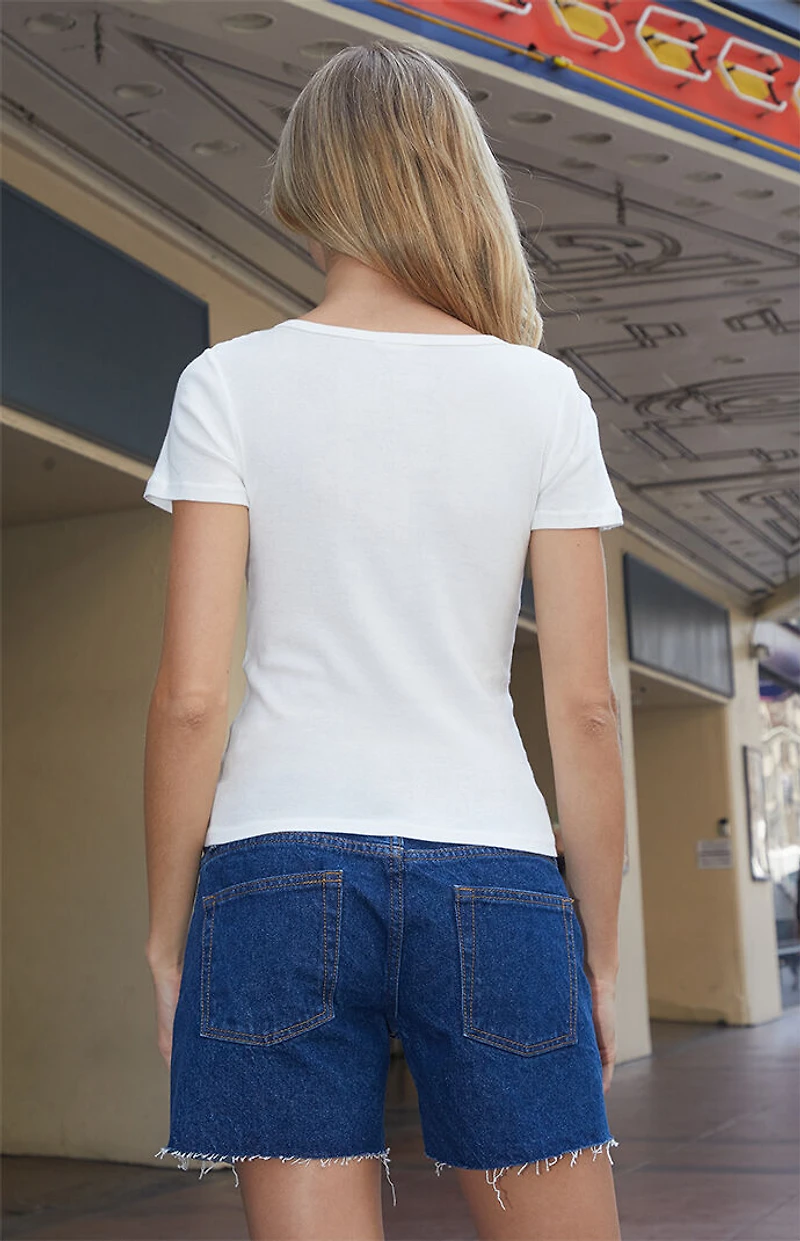 John Galt White Zelly Short Sleeve Top