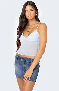 Edikted Serafina Sheer Mesh Tank Top