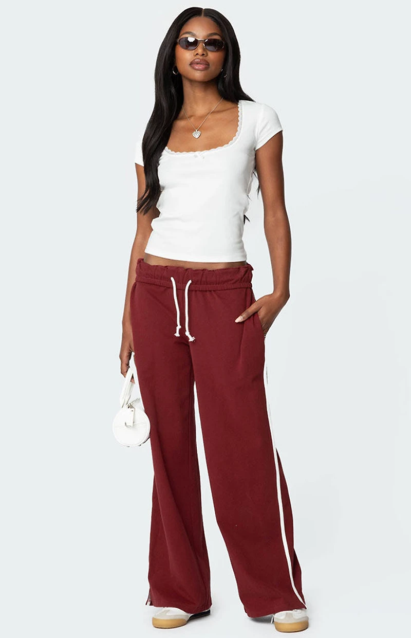 Edikted Priscilla Lace Trim T-Shirt