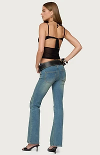 Edikted Strappy Sheer Mesh Cupped Top