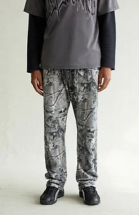 Pacsun Gray Camo Straight Leg Sweatpants