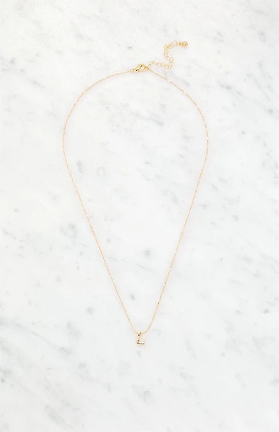LA Hearts L Initial 14K Gold Plated Necklace