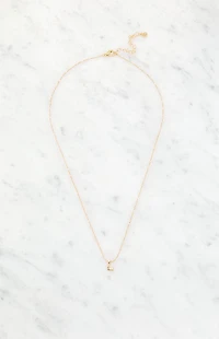 LA Hearts L Initial 14K Gold Plated Necklace