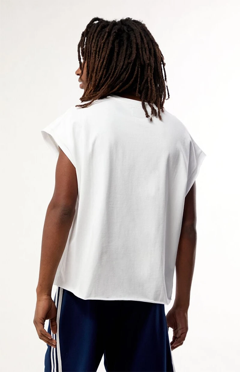 Pacsun White Solid Muscle Tank