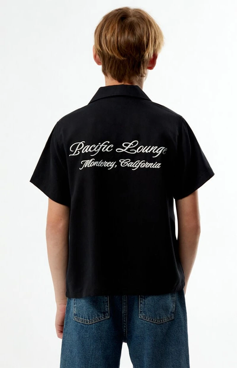 Pacsun Kids Pacific Lounge Embroidered Camp Shirt