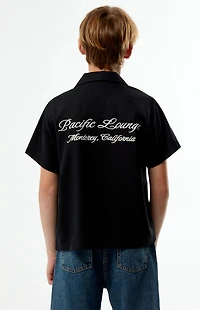 Pacsun Kids Pacific Lounge Embroidered Camp Shirt