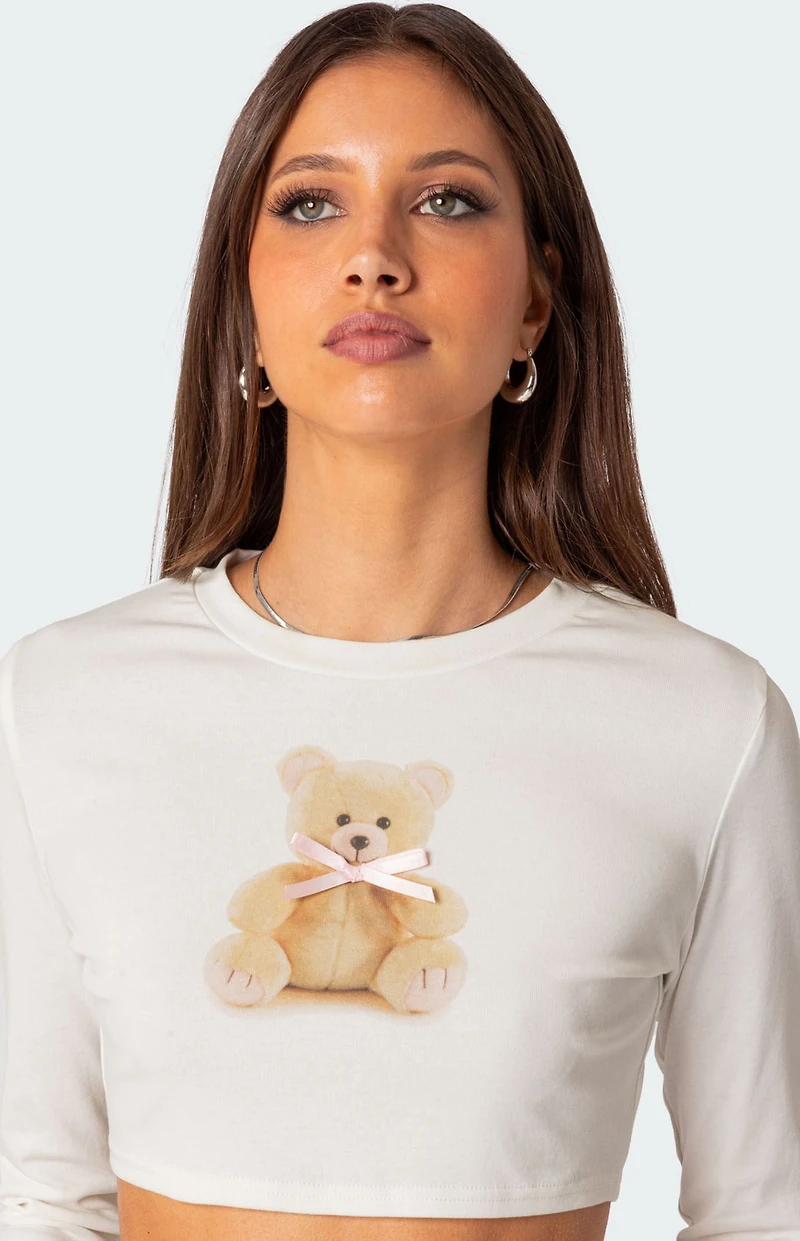 Edikted Ted Cropped Long Sleeve T-Shirt