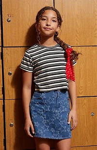 Pacsun Kids Striped Ribbed Skimmer T-Shirt