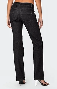 Edikted Avril Bootcut Low Rise Jeans
