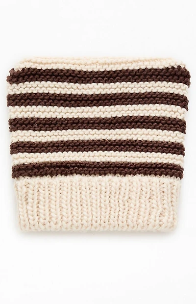Pacsun Striped Square Knit Beanie