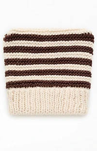 Pacsun Striped Square Knit Beanie