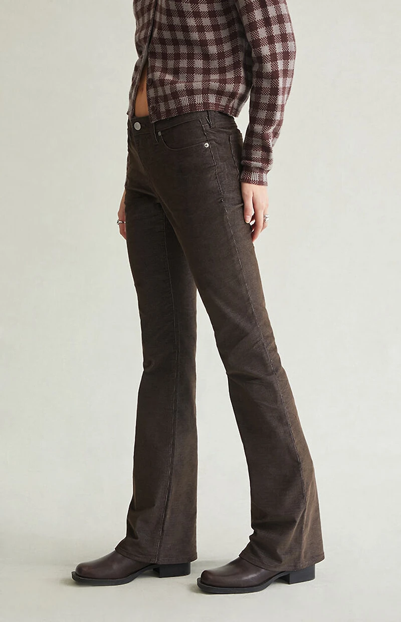 Pacsun Jade Low Rise Bootcut Jeans Stretch Corduroy Brown