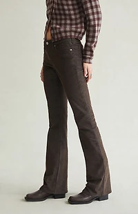 Pacsun Jade Low Rise Bootcut Jeans Stretch Corduroy Brown
