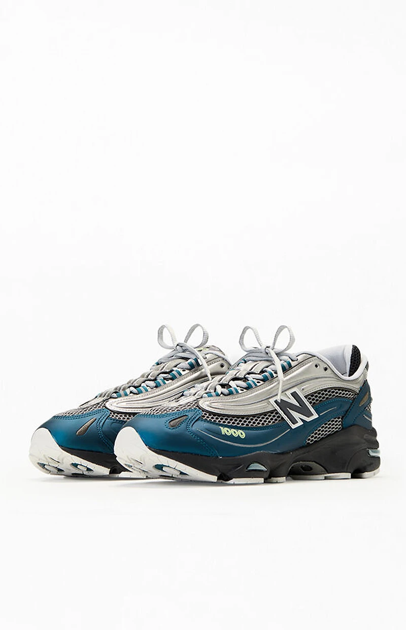 New Balance Silver & Blue 1000 Shoes