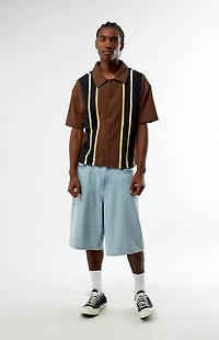 Pacsun Brown Sloan Textured Camp Shirt