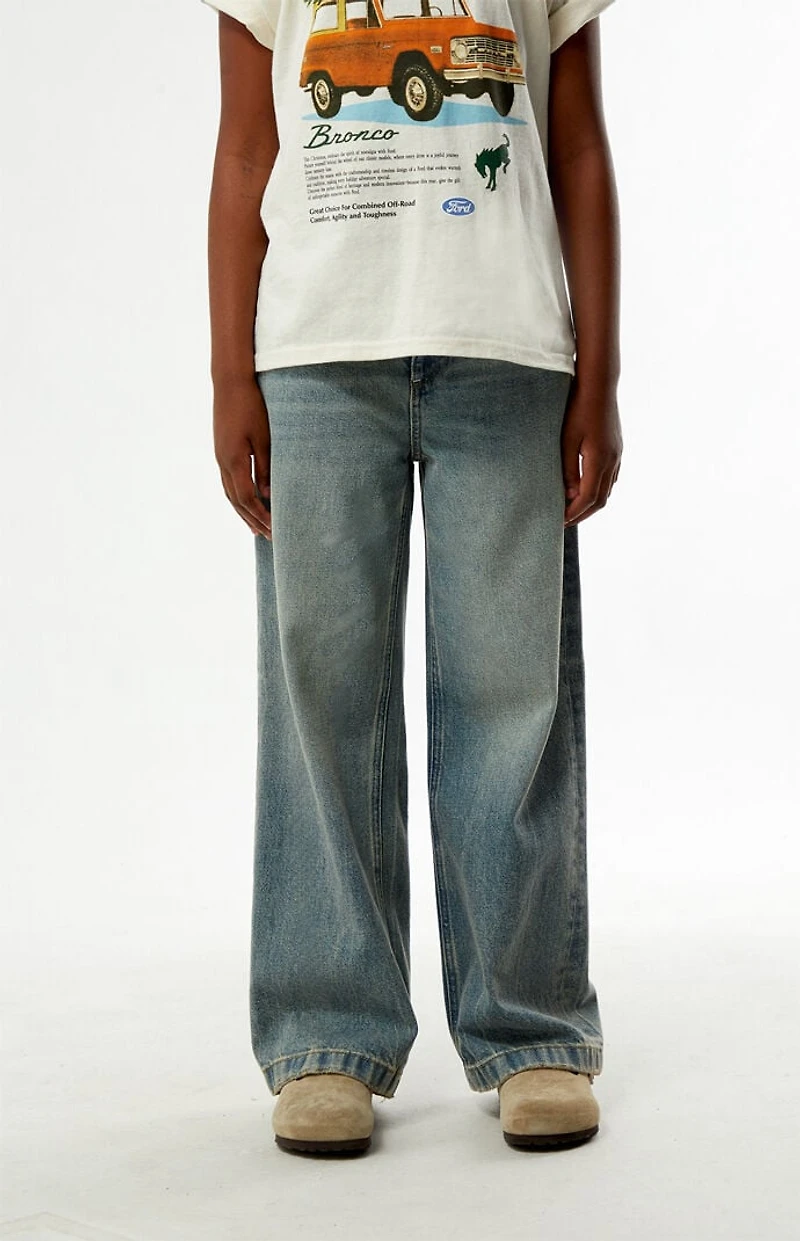 Pacsun Kids Baggy Jeans Light Indigo