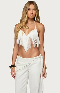 Edikted Kienna Fringed Bra Top