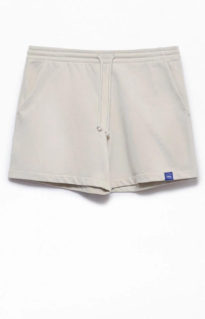 A.R.C. Cream Fleece Sweat Shorts