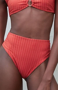 Rhythm Pacific Ribbed High Waisted Bikini Bottom