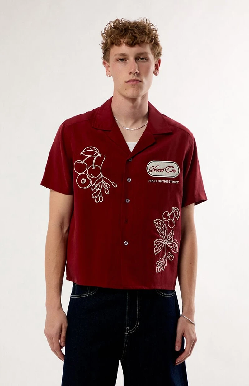 Pacsun Red Cherry Sweet Core Camp Shirt