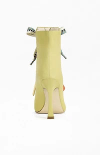AZALEA WANG Women's Rovea Khaki Stiletto Booties