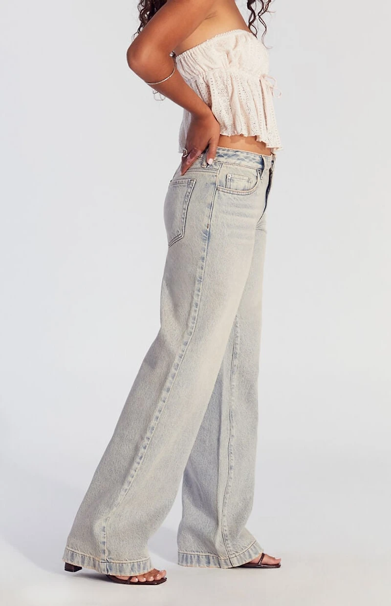 Pacsun Casey Low Rise Baggy Jeans Light Tinted
