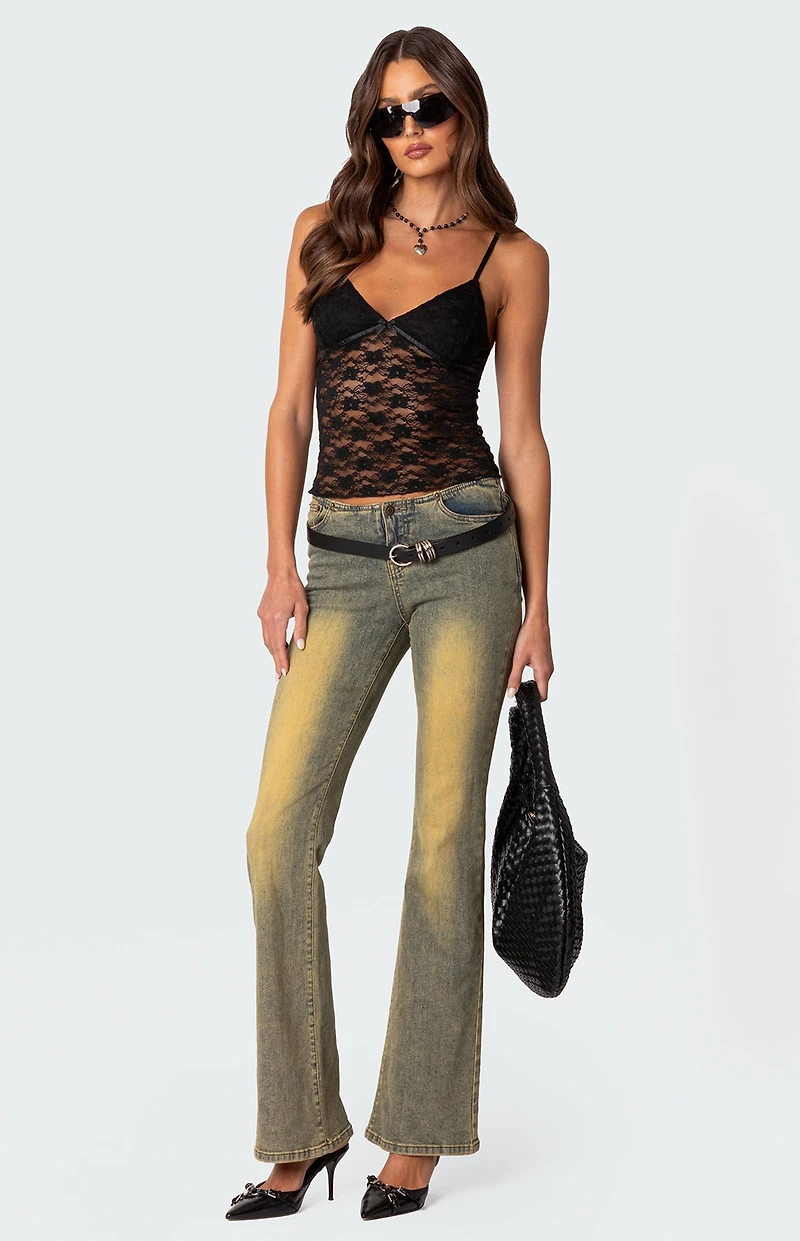 Edikted Eira Sheer Lace Tank Top