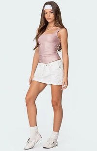 Edikted Crinkle Cargo Mini Skirt