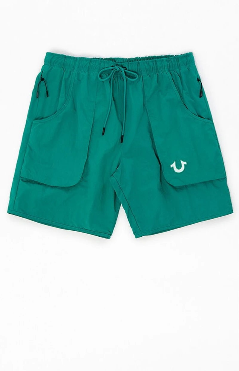 True Religion Curved Nylon Shorts