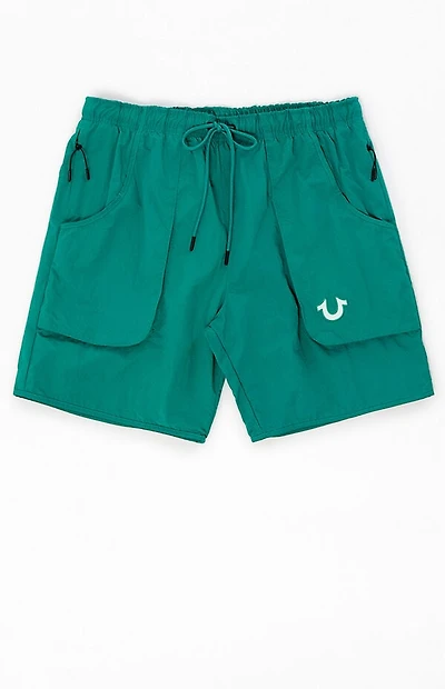 True Religion Curved Nylon Shorts