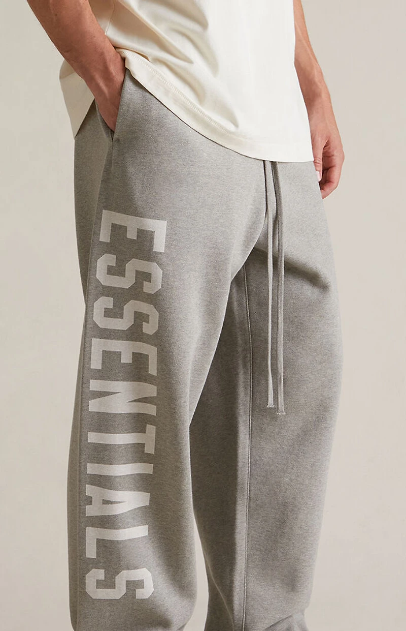 Fear of God ESSENTIALS Dark Heather Oatmeal Fleece Relaxed Sweatpants