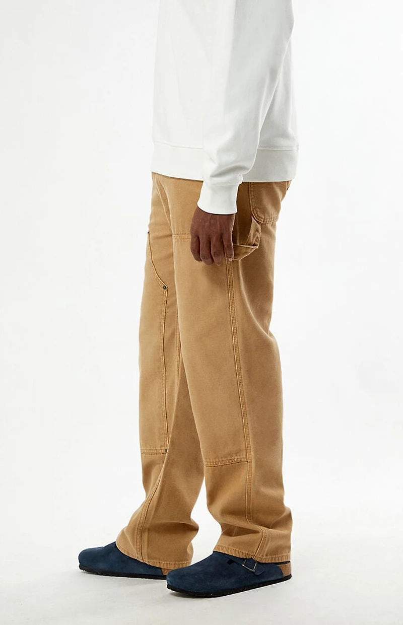 Guess Jeans Tan Paneled Carpenter Pants