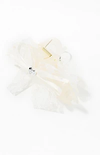 LA Hearts White Lace Twist Hair Claw Clip