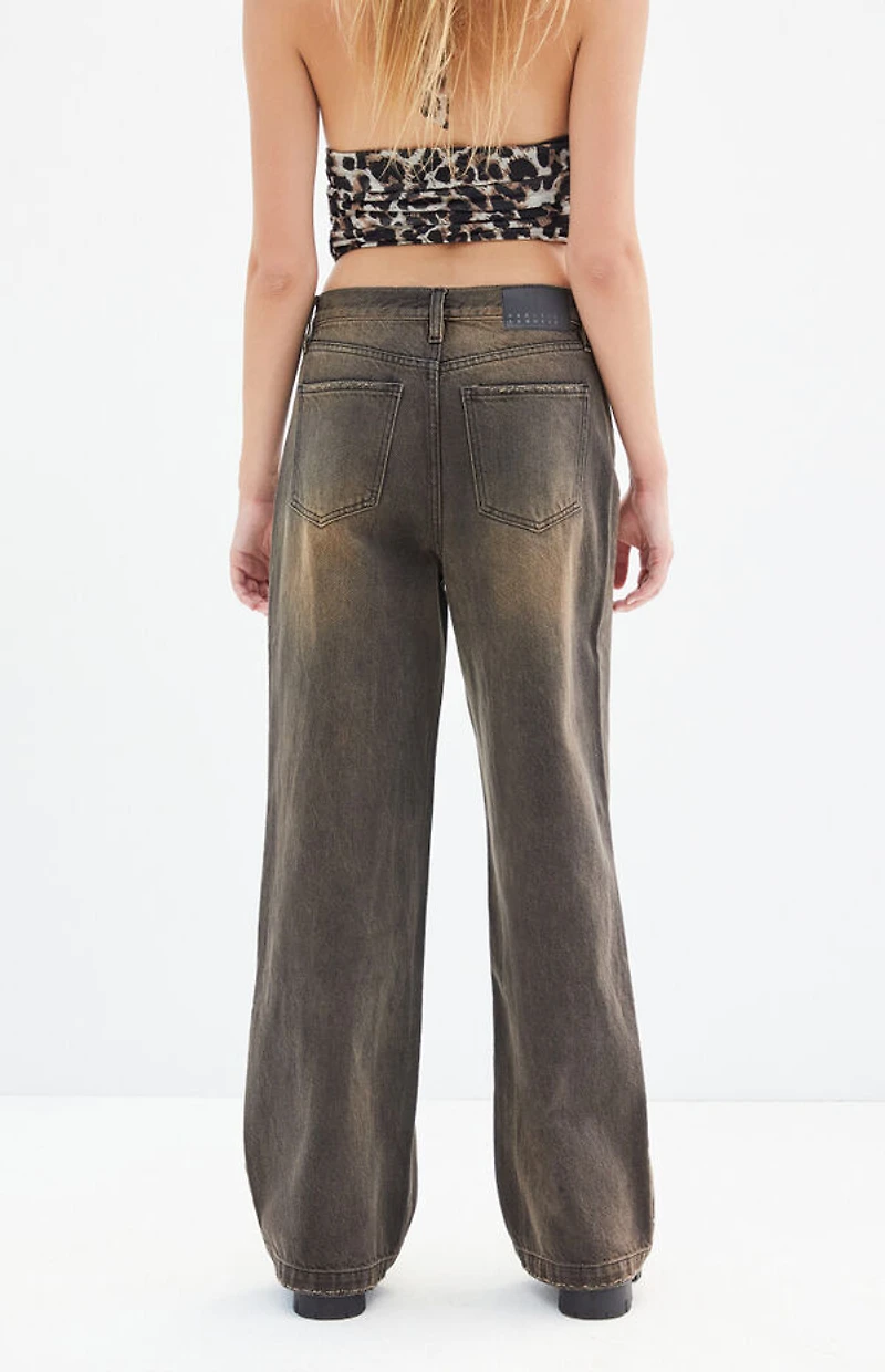 Pacsun Cali Brown Tint Baggy Boyfriend Jeans