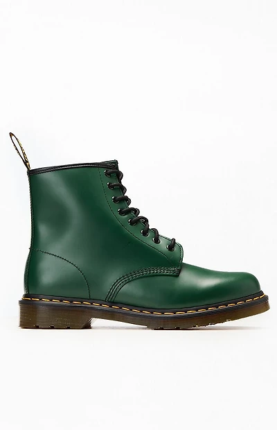 Dr Martens 1460 Green Leather Lace Up Boots