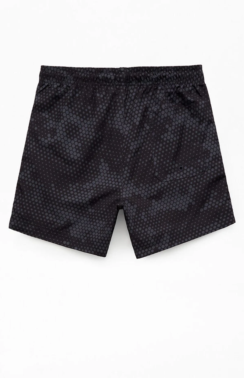 Pacsun Midnight Camo AOP 4.5'' Swim Trunks