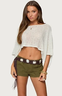 Edikted Laline Oversized Knit Crop Top