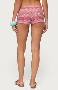 Edikted Megan Crochet Micro Shorts