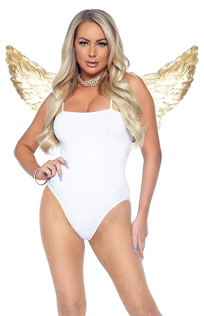 Leg Avenue Gold Feather Wings Costume Kit