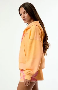Hawaiian Tropic Hibiscus Cropped Zip Up Hoodie