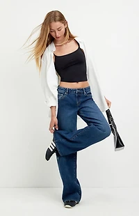 Pacsun Casey Low Rise Baggy Jeans Dark Indigo Wash