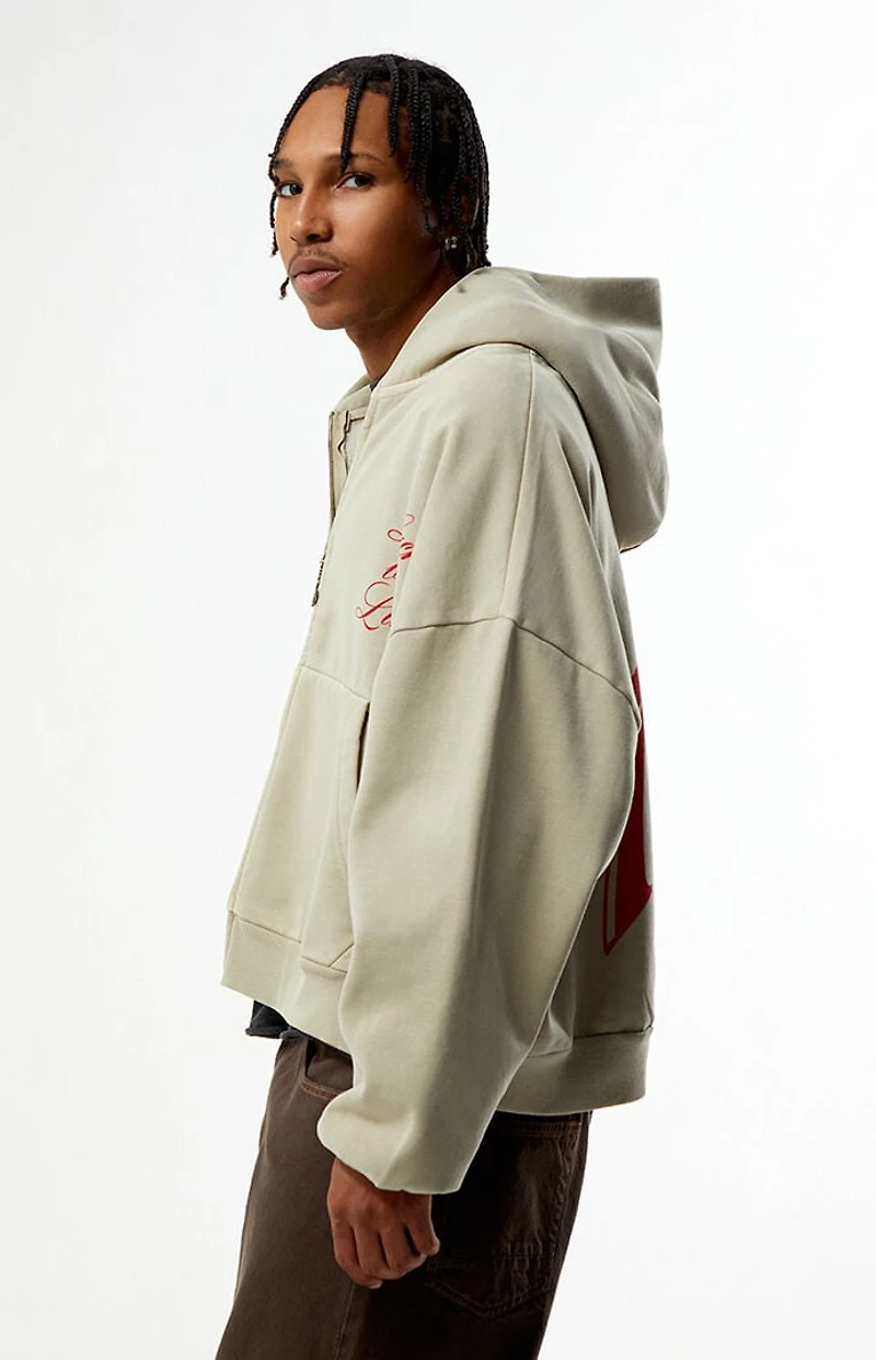 Pacsun 777 Cropped Full Zip Hoodie