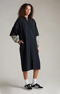 Fear of God ESSENTIALS Women's Jet Black Full Zip Polo Dress