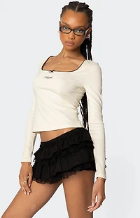 Edikted Fragile Square Neck Top