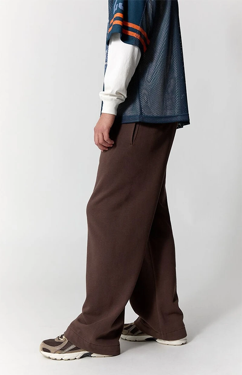 Pacsun Brown Fleece Extreme Baggy Sweatpants