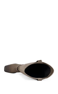 AZALEA WANG Women's Eathelin Brown Over-The-Knee Moto Boots