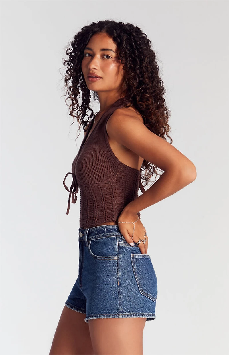 Pacsun Dark Indigo Denim Mom Shorts