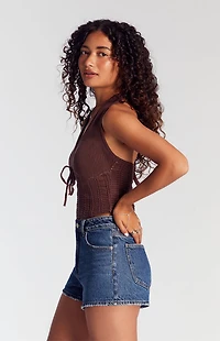 Pacsun Dark Indigo Denim Mom Shorts