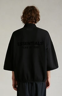 Fear of God ESSENTIALS Black 3/4 Sleeve Polo Sweatshirt