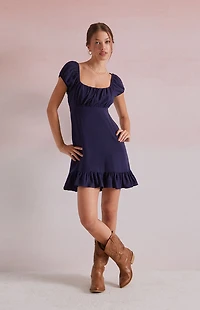 Beverly and Beck Camille Tie Back Mini Dress